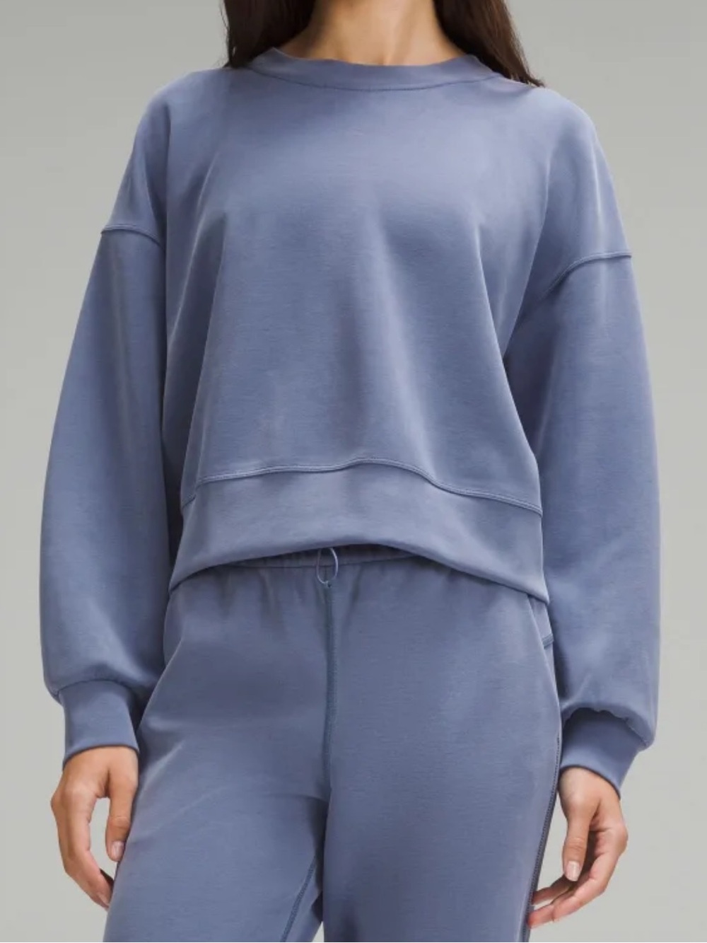 For The Republic Washed Slate Blue Crewneck Sweatshirt